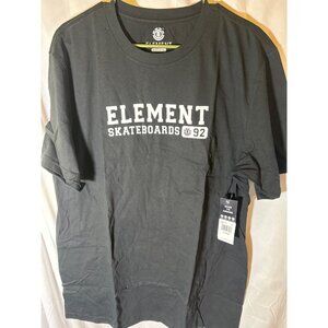 Element Mens T-Shirt Black Skateboards Logo, Size XL, NWT